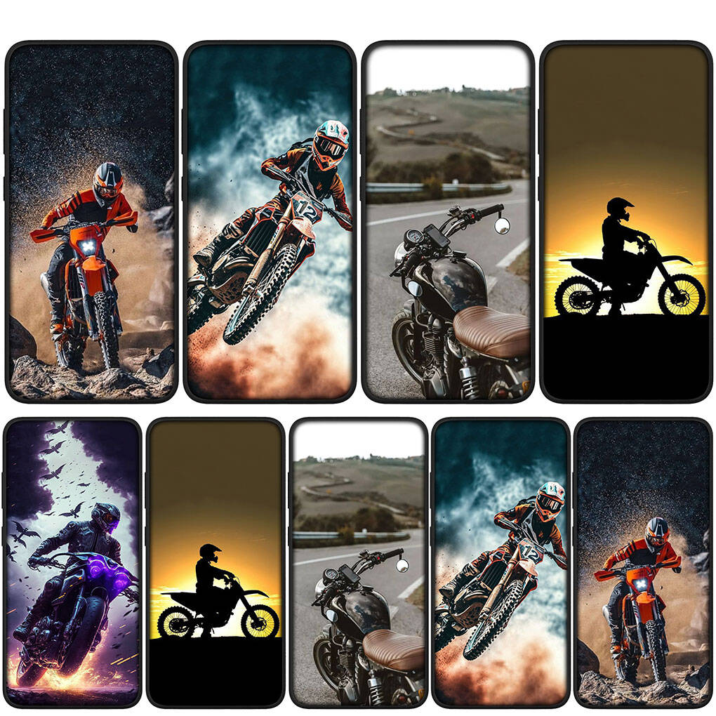 for Samsung Galaxy S25 S24 S23 S22 Ultra FE Plus A37 A57 A56 A55 A06 A16 A15 A36 A26 A35 A05 A25 A54 A34 Phone Case Motorcycle Mobile Moto Cross Cover