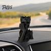3D-печатная статуэтка тающего скелета Talos, Матовая черная готическая фигурка черепа, держащего подбородок, Скульптура в темном стиле для домашнего декора, Настольное украшение