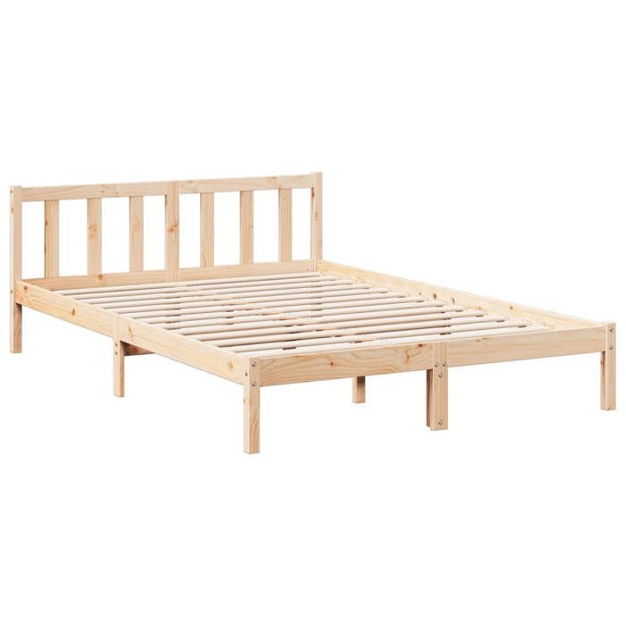 VidaXL Cadre de lit extra long sans matelas 160x220 cm bois massif pin, lit, meuble de chambre à coucher, lit en bois, lit 852450