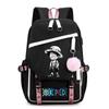 Anime One Piece Printed College Backpack for Boy Girl Back To School Large Capacity Knapsack Daily Bookbag for Men Women Travel Bag Mochila Rucksack