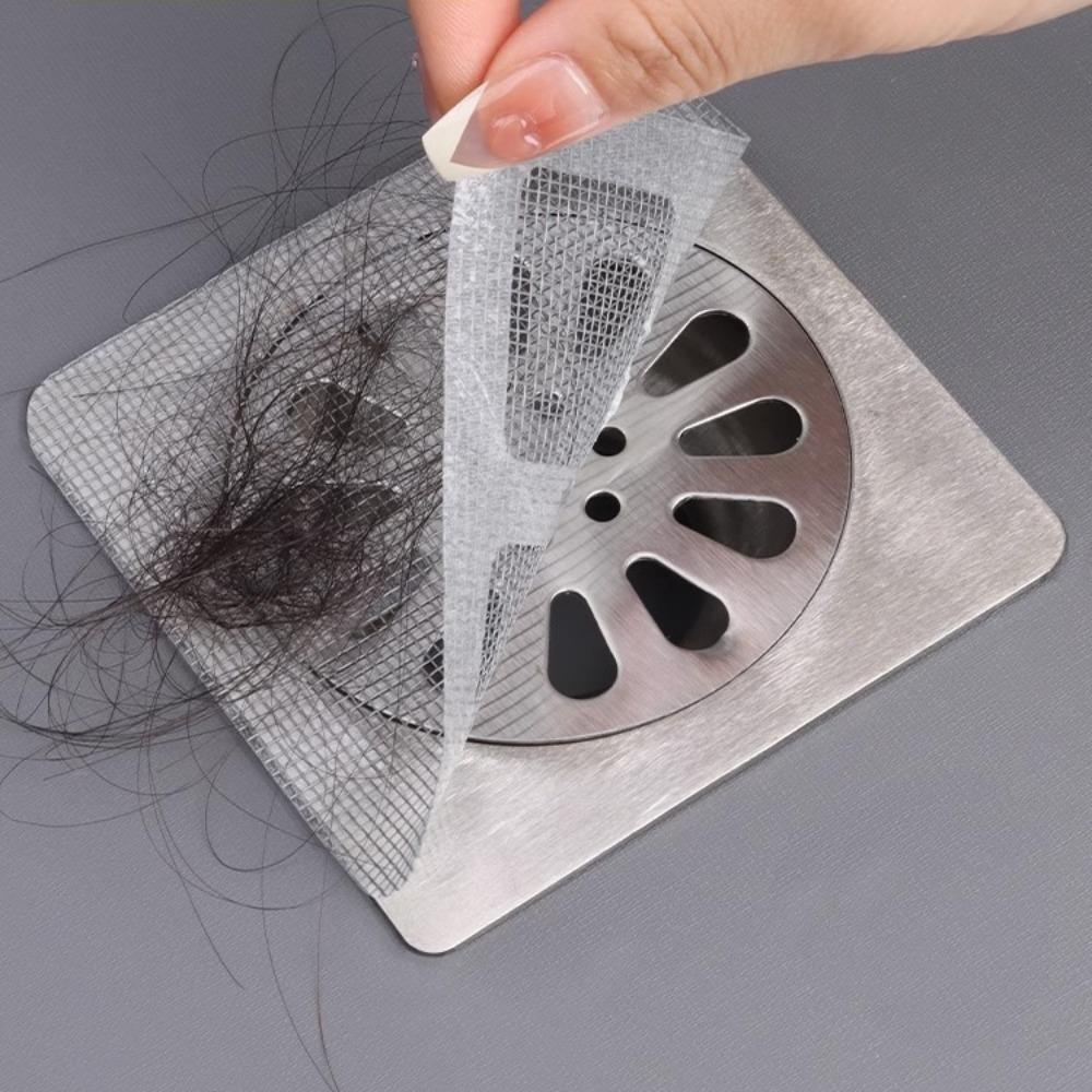 30Pcs Sink Strainers Disposable Floor Drain Sticker Anti-blocking Filter Mesh Stickers  Bathroom
