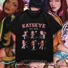 Katseye Kpop Унисекс Футболка с коротким рукавом для Мальчиков Девочек Меган Даниэлла Манон Лара София Юнчэ С принтом фаната Повседневная Базовая Футболка