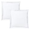Taie d'oreiller "Prémium" toutes dimensions - Prémium Neige - 63 x 63 cm volant plat piqué - Prémium Neige -