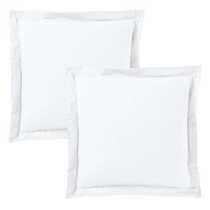 Taie d'oreiller "Prémium" toutes dimensions - Prémium Neige - 63 x 63 cm volant plat piqué - Prémium Neige -