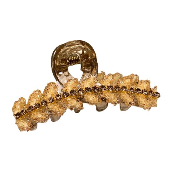 Женская заколка для волос «Колосок», стайлинг, нескользящие зубцы, большая заколка-акула, блестящий аксессуар для волос