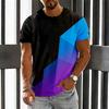 Модная мужская футболка с круглым вырезом, коротким рукавом, 3D-цифровой печатью, топ для улицы, пуловер, стритвир, спорт