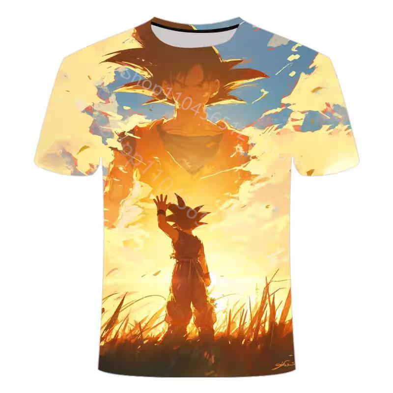 Футболка Dragon Ball Одежда Какарот Гоку Супер Сайян Веджета Мода Уличная одежда