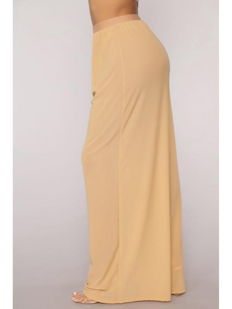 Широкие прозрачные брюки в европейском и американском стиле с оборками