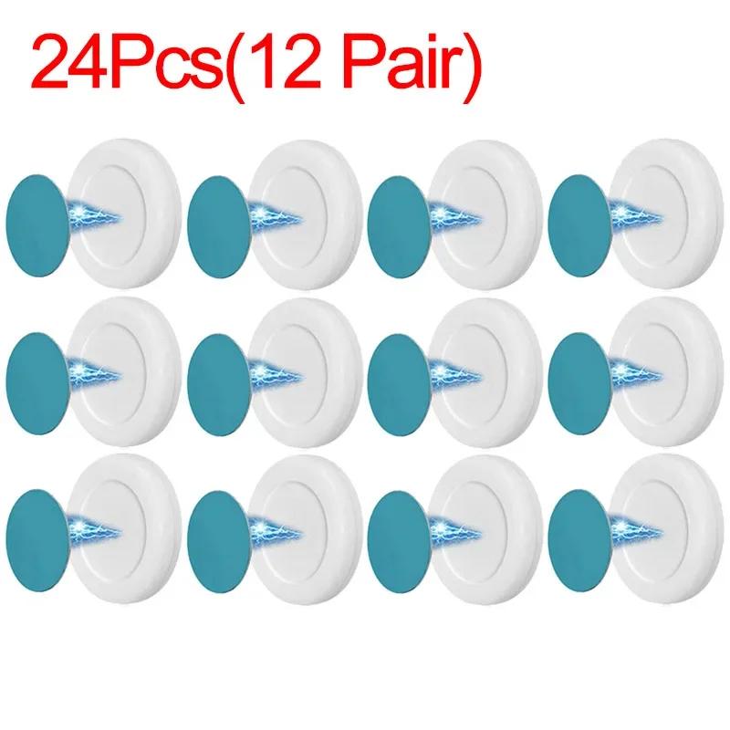 24 шт., магнитные крючки с защитой от потери, настенный сильный магнитный держатель для пульта дистанционного управления, наклейка на холодильник, крючок для хранения, домашний органайзер