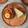 Natural Wood Hand-made Dinner PlatesUnbreakable Plate Sushi Dessert Fruit Bread Snack Tray Kitchen Bar Tableware Home Decoration