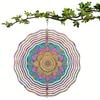 360 Degree Rotating Wind Spinner with Wind Chime 10 Inch Hanging Decor for Balcony Garden Patio Spring Summer Gift for Friends Family