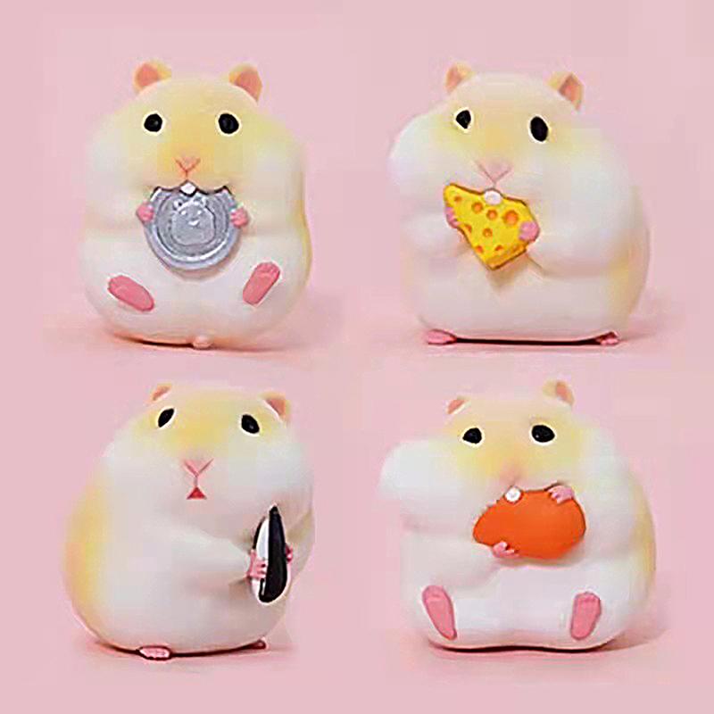 Cute Stealing Hamster Car Interior Gourmet Hamster Auto Dashboard Decoration