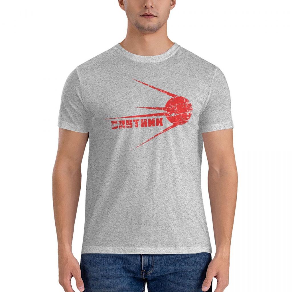 SPUTNIK CCCP Russian T Shirt Beach Y2K Casual T Shirts 100% Cotton Leisure Tee Shirt For Mens Short-Sleeve Design Tees