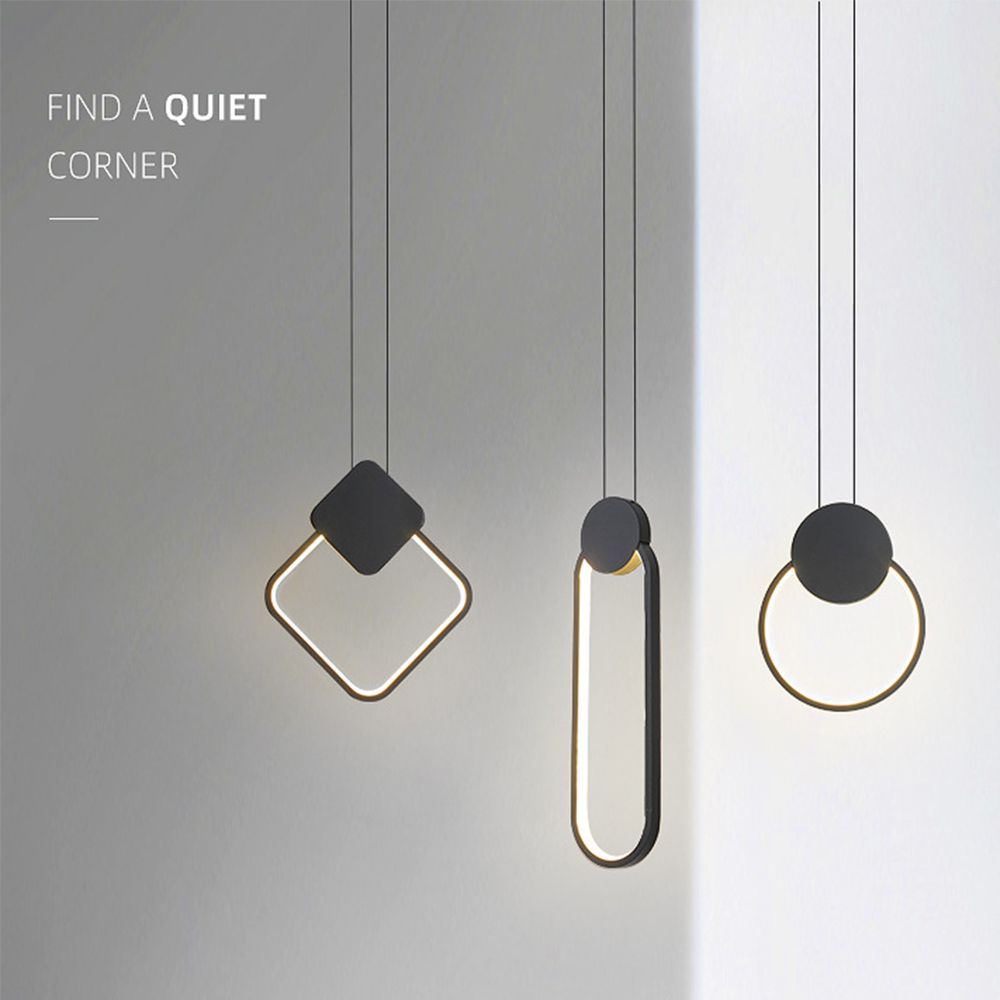 Горячее подвесное освещение, геометрический дизайн, светодиодный подвесной светильник для столовой, потолочный светильник в современном стиле