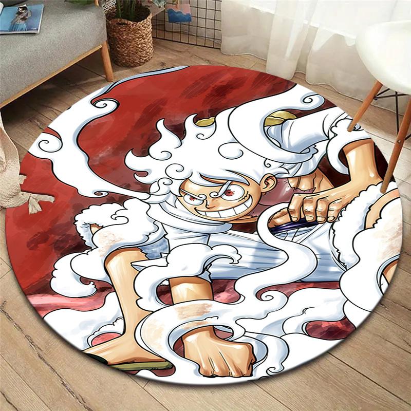 Luffy D Round Area Rug Carpet Rug For Living Room Bedroom Sofa Playroom Decor Nonslip Floor Mat