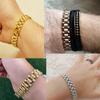 10 мм цепочка для часов, стильные мужские браслеты для женщин и мужчин, женские позолоченные браслеты из нержавеющей стали, колье, мужские ювелирные аксессуары