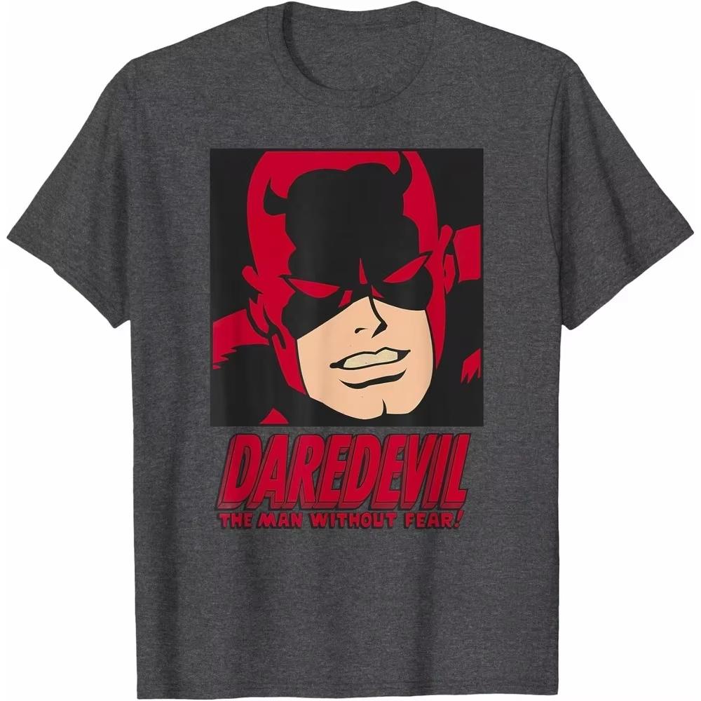 2026 new Daredevil TShirt Vintage Unisex Short Sleeve Premium Cotton Loose Fit Classic Crew Neck Daily Top for Men Women