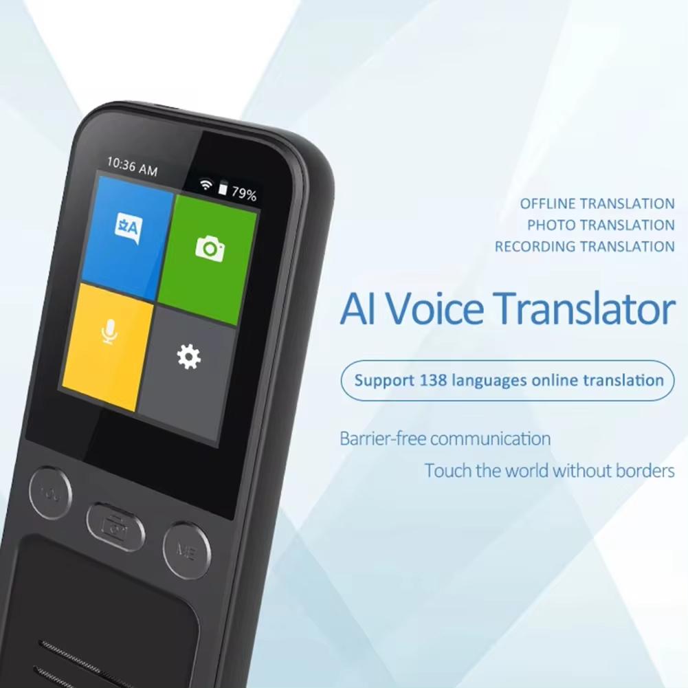 T16 AI Voice Real Time Translator Machine 138 Multi-Online Languages Voice-Recording 3.1-дюймовый большой экран Портативный офлайн переводчик