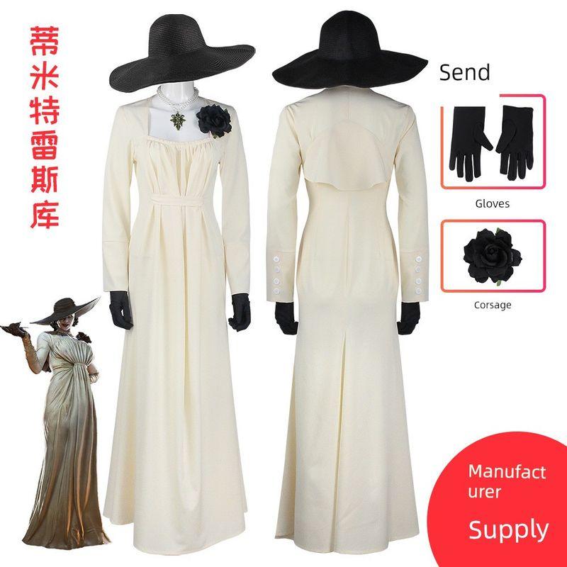 Halloween Cosplay Costume Resident Evil 8 Village Vampire Lady Dimitrescu Cosplay Costume