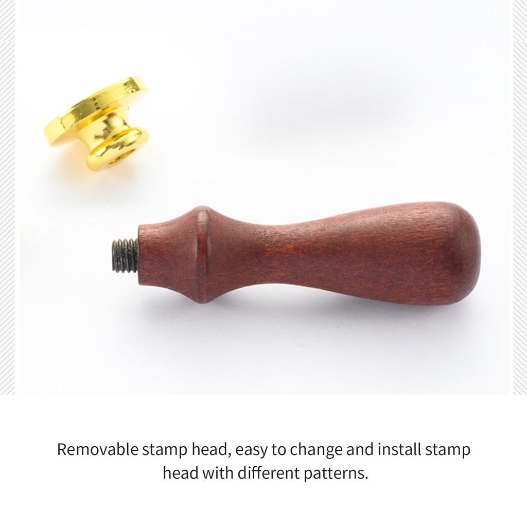Набор штампов с сургучной печатью, ретро, ​​винтажный сургуч, штамп с деревянной ручкой, сменная головка штампа с подарком
