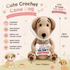 New Handmade Positive Crochet Donkey Animal Doll with Funny Motivational Card Emotional Support Buddy Gift for Friend Coworker