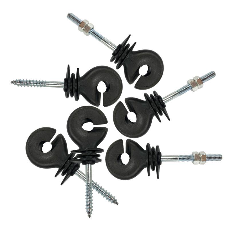 Импульсная система электроизгороди: Прочные, устойчивые к ржавчине изоляционные пряжки для электросети для животноводства и ранчо.