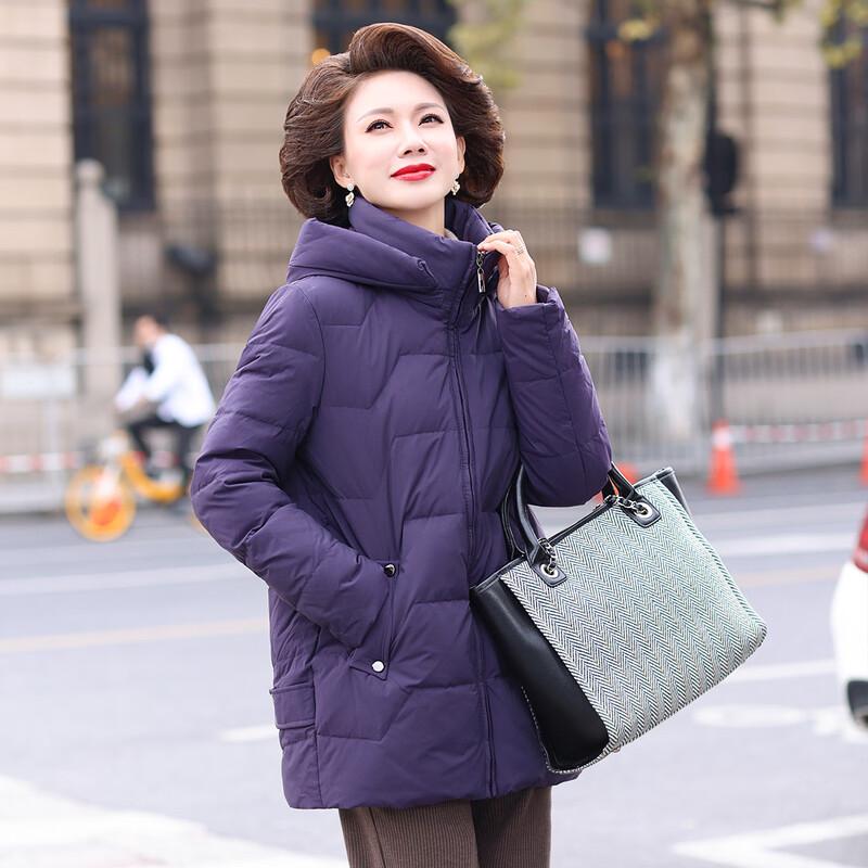 JIANHU Женская зимняя куртка средней длины с 90% пуха белой утки