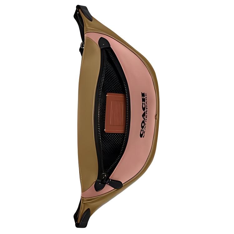 New COACH League Cow Leather Fanny Pack Large Size Men's Orange And Pink C5343-UAT