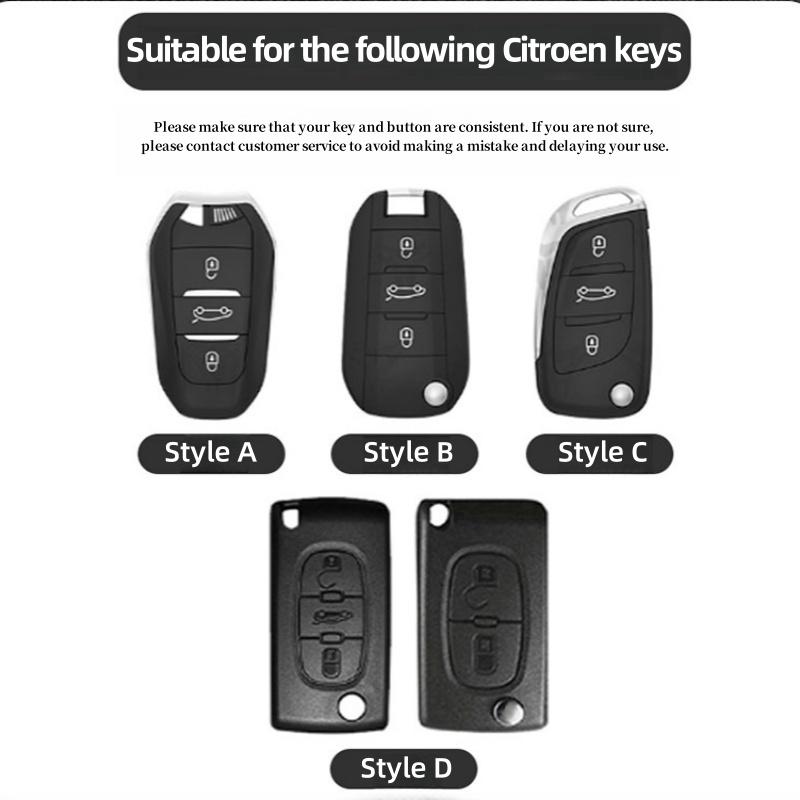 YKFEA1 Zinc Alloy Car Flip Key Case Cover Shell Fob For Citroen C1 C2 C3 C4 C5 C6 VTS Xsara C-Crosser Berlingo Jumpy DS3 DS4 DS5 DS6