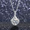Collarbone Chain One Carat Moissanite Necklace Versatile Pendant Japanese and Korean Jewelry