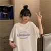 Летняя женская одежда Футболка с коротким рукавом с буквенным принтом Harajuku Футболка большого размера Y2K Топы Модные футболки с рисунком Женская уличная одежда