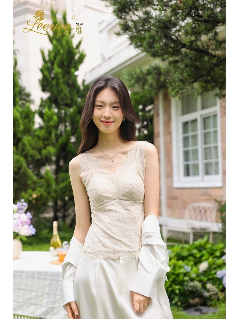 Кружевной бюстгальтер-майка Livi без косточек, питающий кожу, со съемными вкладышами - Универсальная майка 25031