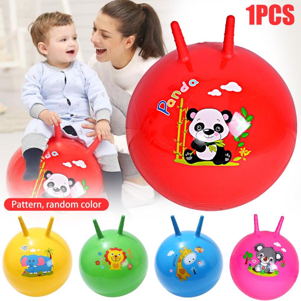 With 2 Handles Outdoor Sports Inflatable Toys Bouncing Balls Hop Ball Kids Space Hopper