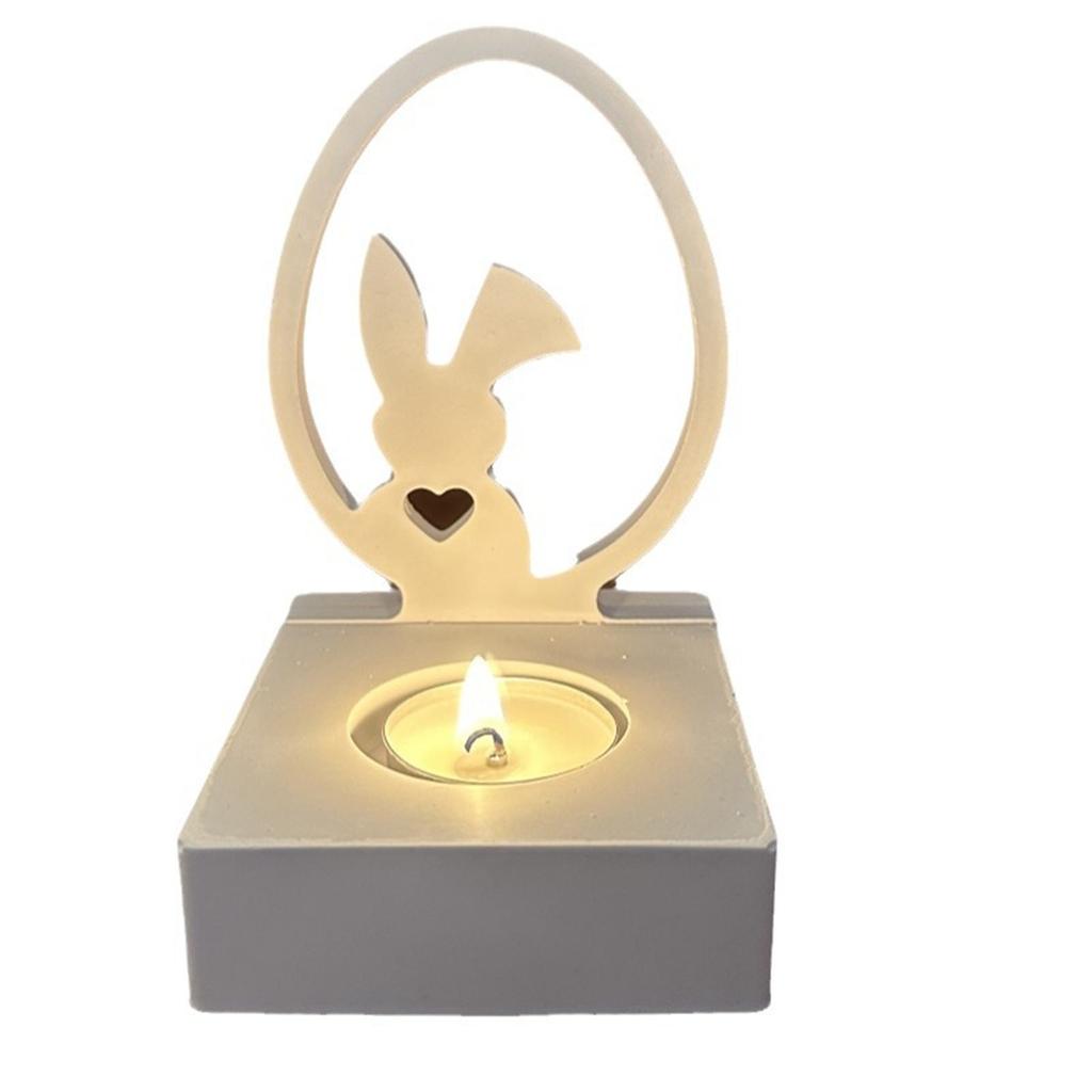Decorative Candle Holders Making Silicone Mold Rabbit Shaped Candlestick Resin Mould Perfect for Crafting Enthusiasts
