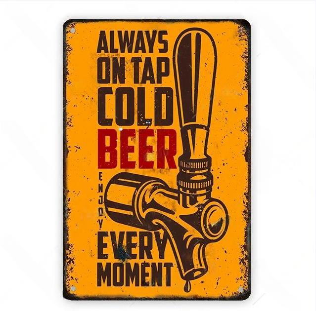 Плакаты с холодным пивом, винтажные металлические жестяные знаки, напитки, ретро-бар, клуб, паб, ресторан, настенное искусство, декоративная тарелка
