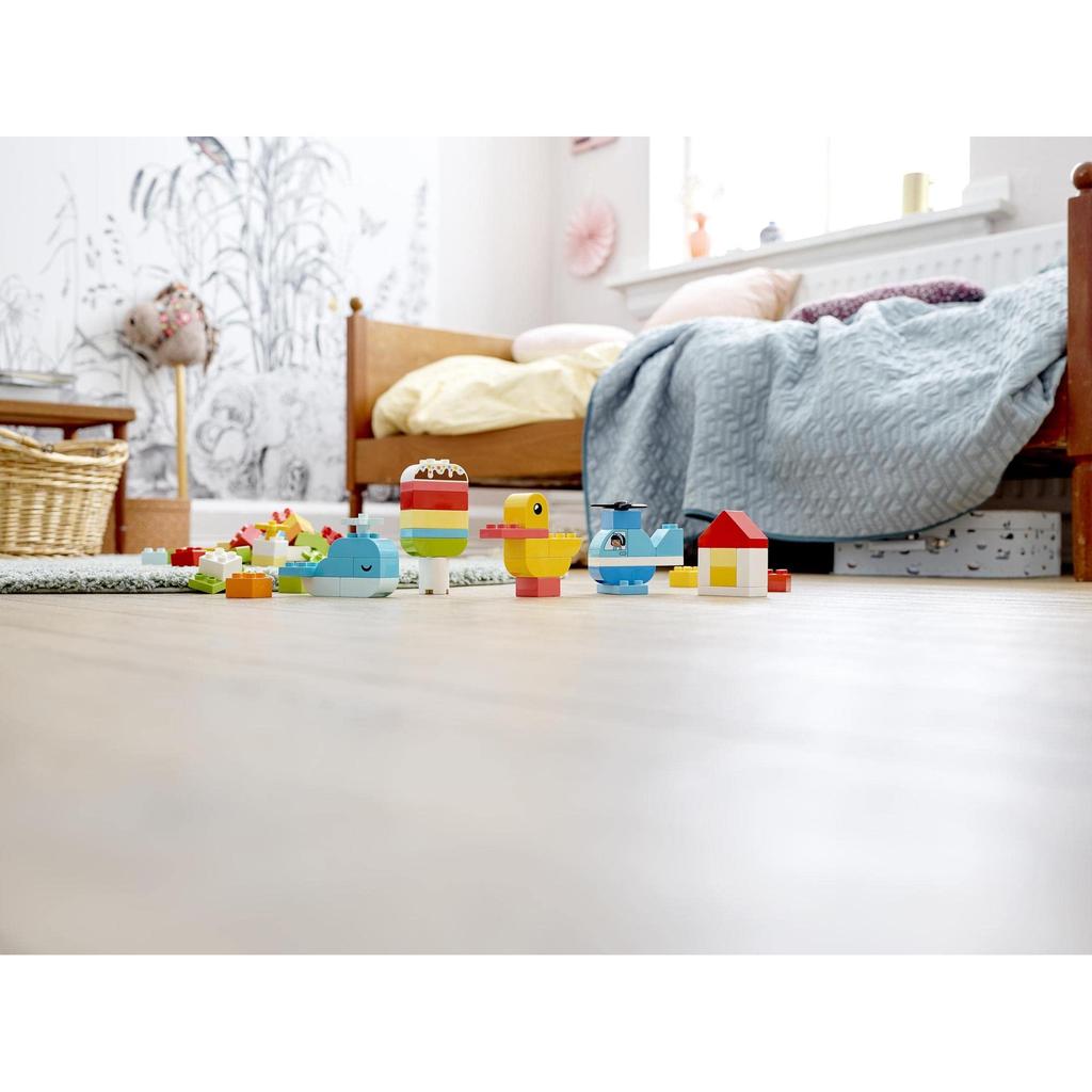 LEGO Duplo Различные идеи Box 10909 Игрушечный блок Present Младенец Мальчики Девочки от 1 и полутора лет и старше Модель выпуска 2020 года Duplo<Heart>