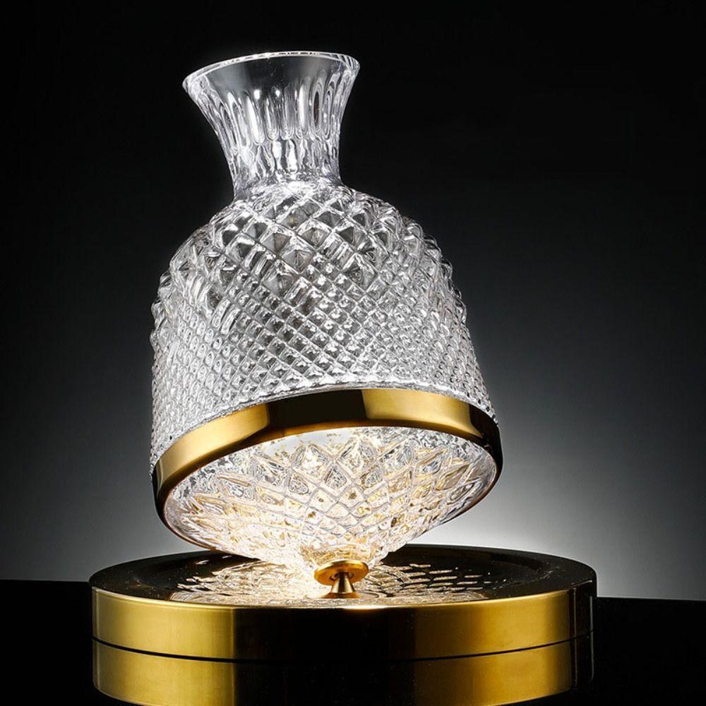 with Base Wine Aerator Thickened Wine Dispenser Crystal Glass 360 Rotating Decanter  Bar