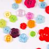 400 PCS Resin Assorted Buttons Mixed Sizes Heart Buttons DIY Craft Decoration Flower Buttons  Sewing