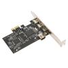 PCIE X1 To IEEE 1394A Riser Card Adapter Full Duplex Channel 3 External 1394A Ports Firewire Riser