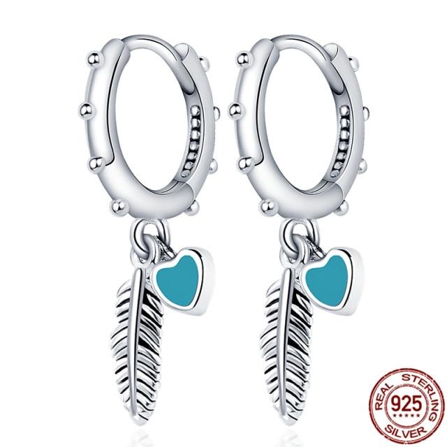 100 %Real 925 Sterling Silver 11 Style Classics Heart Zircon Earrings Are Suitable As Birthday Gifts For Girls Fashion Jewelry