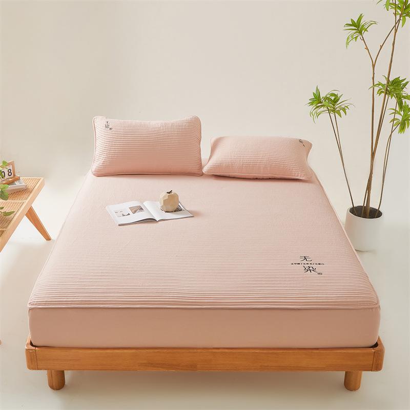 Хлопковый комплект из 4 предметов: покрывало, чехол для кровати, наволочка, стирающийся домашний текстиль