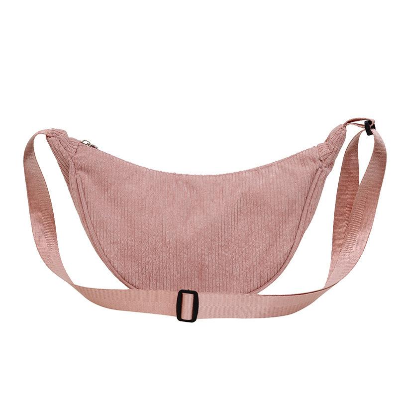 Corduroy Dumpling Bag 2024 New Versatile Messenger Shoulder Adjustable Casual Messenger Bag Women's Autumn and Winter