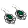Ювелирные серьги из стерлингового серебра 925 пробы с изумрудом, 1,85 дюйма y5U75