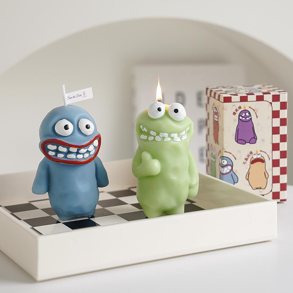 Cute and Quirky Small Monster Scented Candles Creative Design for Home Decoration and Holiday Gifts