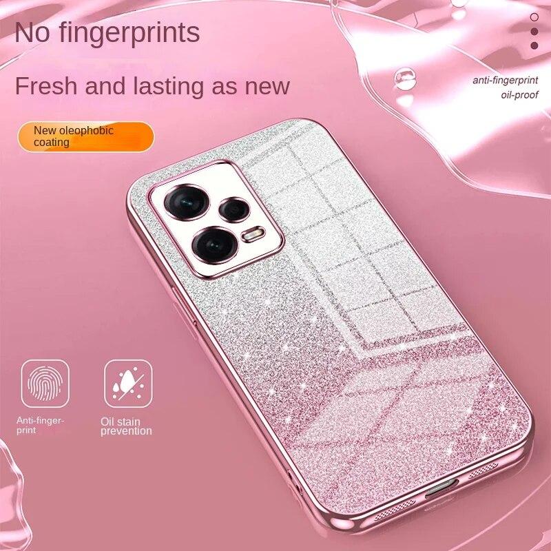 Чехол с блестящим покрытием для Xiaomi Redmi Note 12 Turbo 12S 13 Pro Speed Plus 13C Mi 12T 12 13 13T Pro Ultra Lite, мягкий чехол из ТПУ