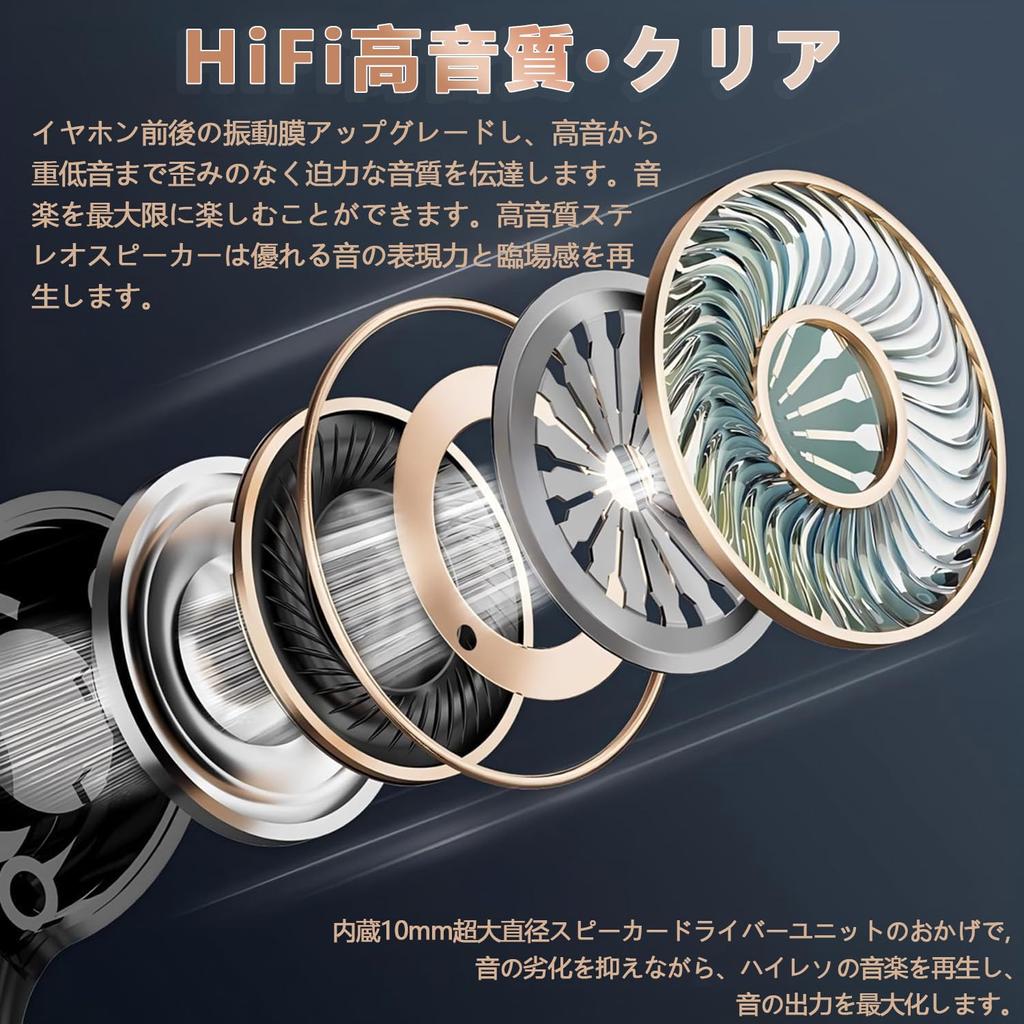 USB Type-C Earphones, Wired Type-C [2024 Winter New Edition] Earphones, Wired Type C, Canal Type, with Microphone, Call Capable, HIFI Sound Quality,