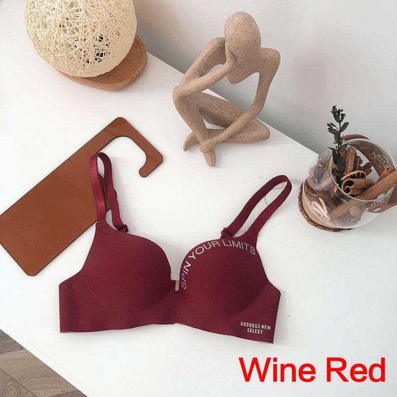 Женская Мода Комфортный Дышащий Бесшовный Мягкий Бюстгальтер Пуш-ап Однотонное Нижнее Белье Сексуальное Кружевное Белье EMA