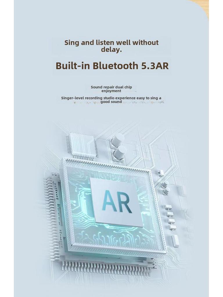 Портативный Bluetooth-динамик K52 с двумя микрофонами для караоке на открытом воздухе и дома