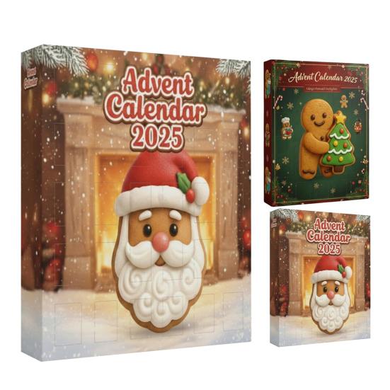 Gingerbread Cookies Advent Calendar 2025 24 Days Christmas Countdown with Mini Ornaments Set Holiday Gift for Kids And Family