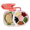 Kids Lunch Box Rotating Snack Organizer 5-Compartment Bento Box with Small Snack Spinner Flip Lunch Container for School Travel